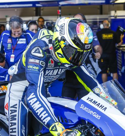 Rossi con il casco 